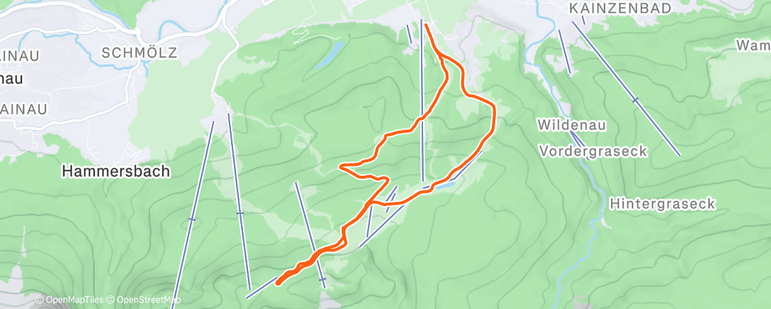 Map of the activity, Skitour (Intervalle moderat)