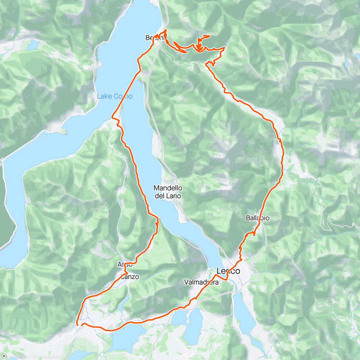 Map of the activity, Opp Alpe Giumello