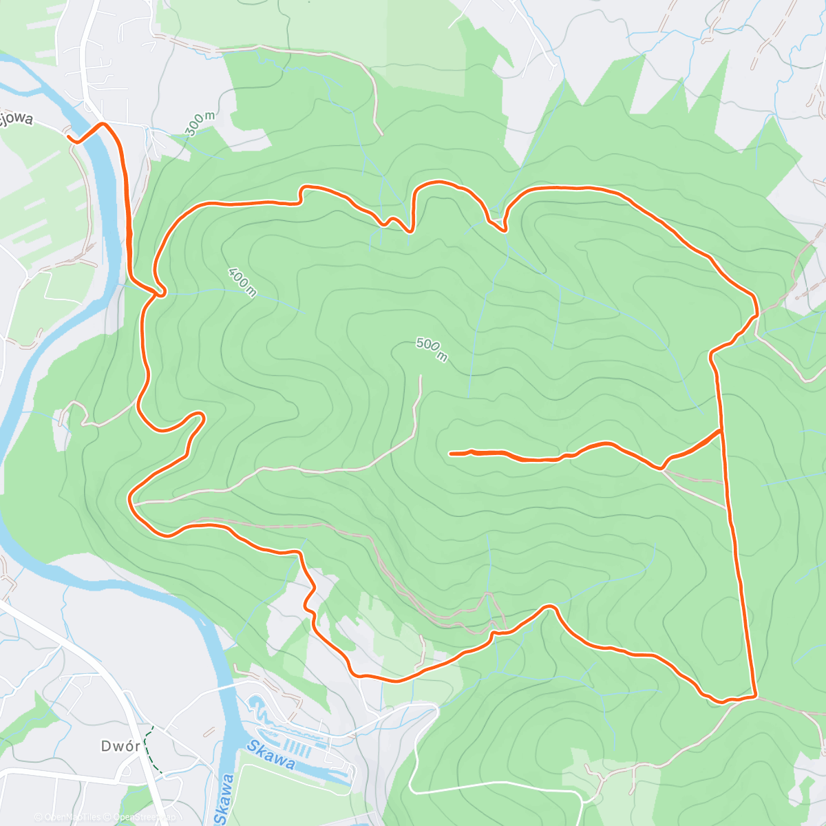 Map of the activity, Afternoon Trail Run