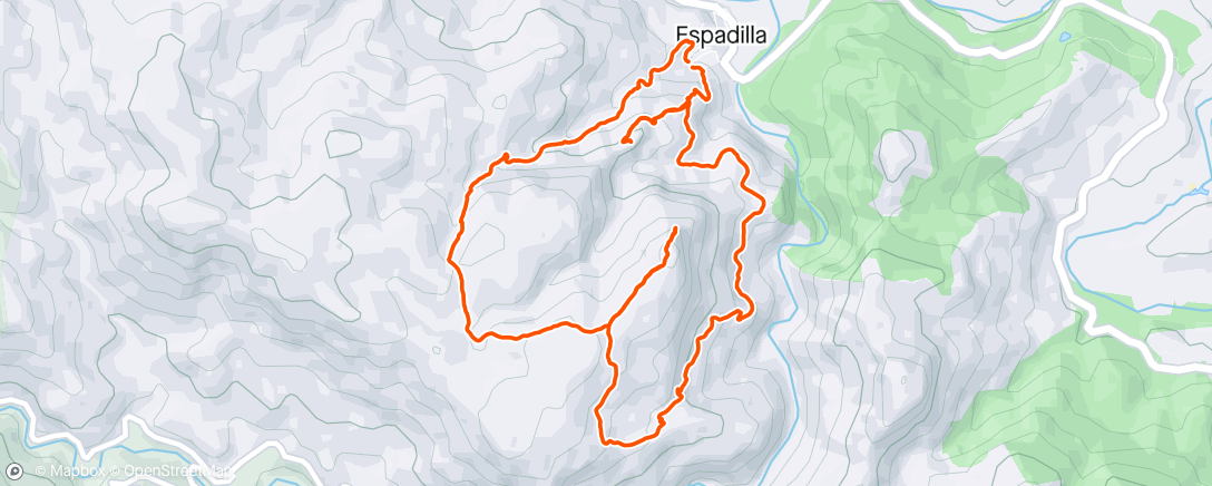 Map of the activity, Excursión por Espadilla
