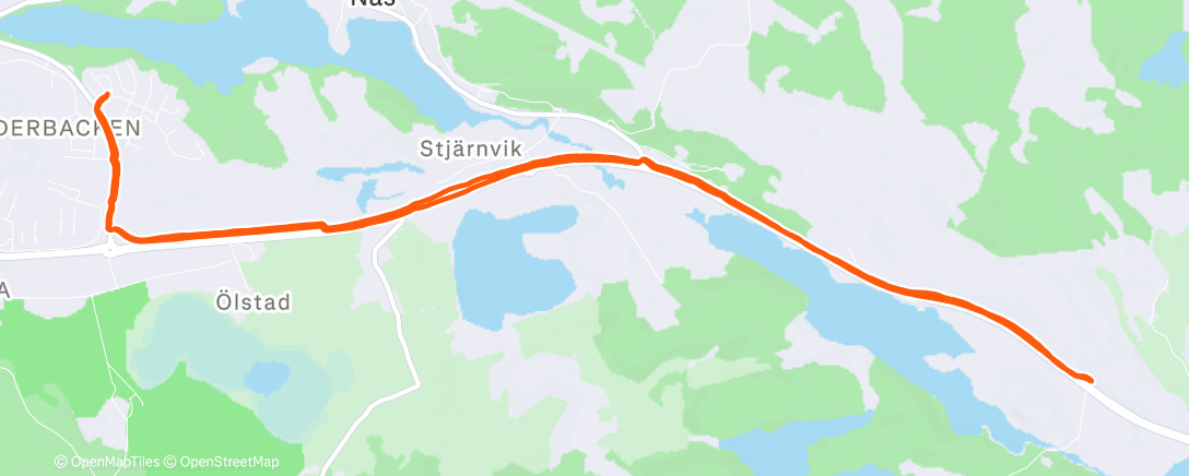 Map of the activity, Easy run