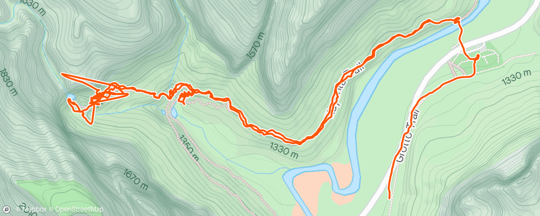 Карта физической активности (Emerald pools to Grotto hike in Zion)