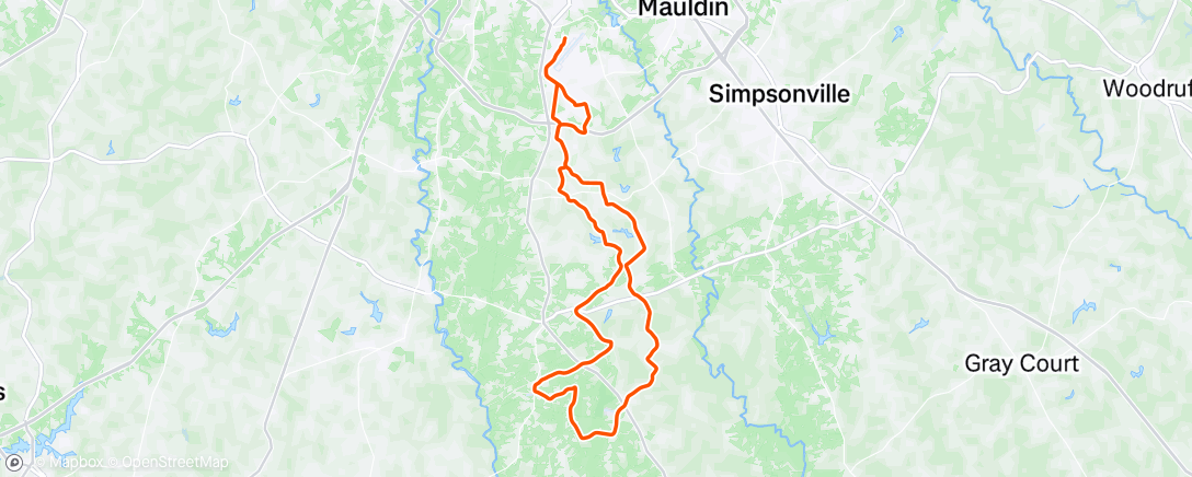 Map of the activity, Afternoon Ride
