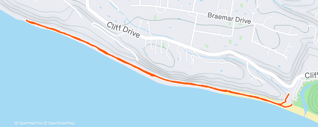 Map of the activity, Afternoon Walk