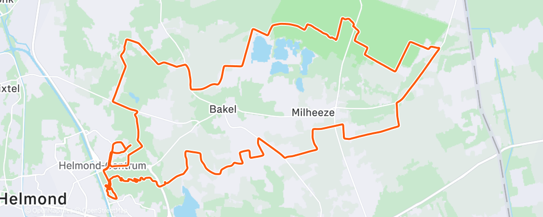 Карта физической активности (2025 afsluiten op de MTB met M,M en J)