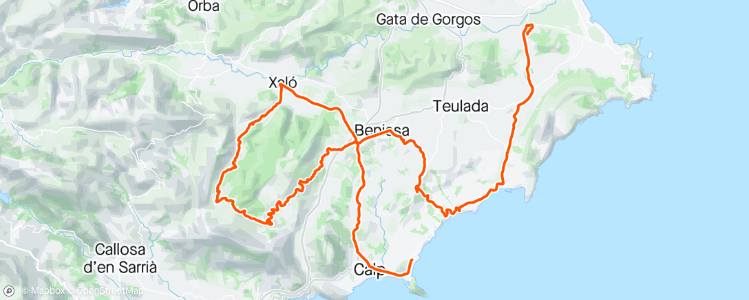 Map of the activity, Laatste Spaanse ritje, voldoende hoogtemeters in de benen…