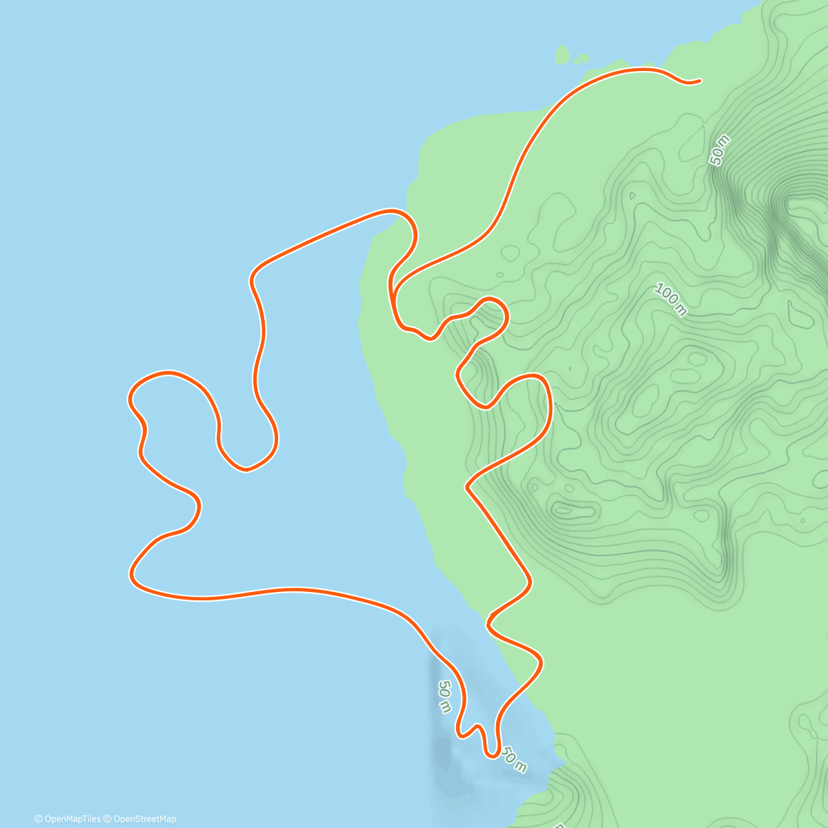Map of the activity, Zwift - Race: CAT & MOUSE KZR CHASE RACE  (C) on Seaside Sprint in Watopia