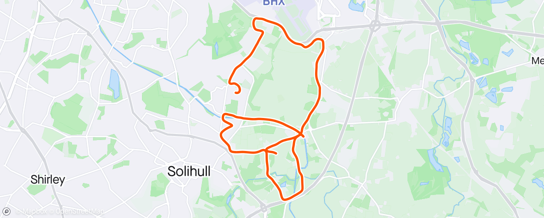 Map of the activity, Lesser spotted Saturday long Run