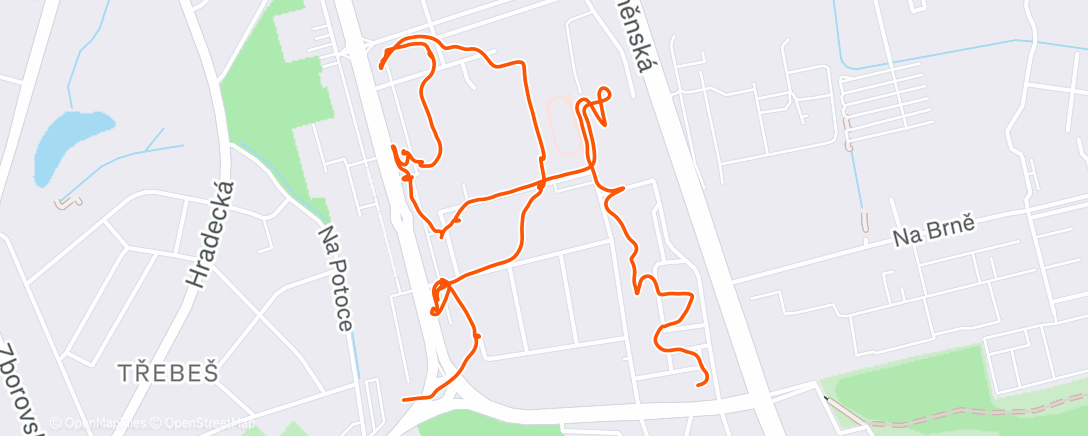 Map of the activity, sprint ZHL