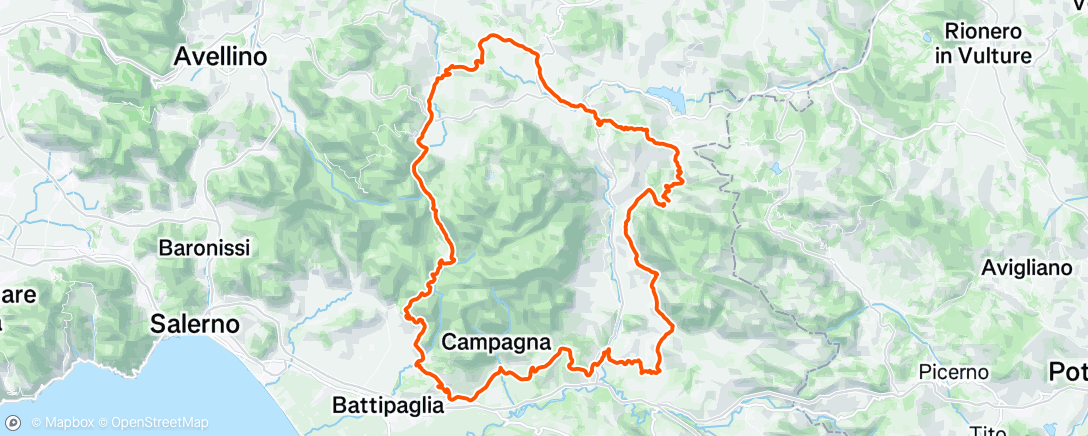 Map of the activity, Giro mattutino