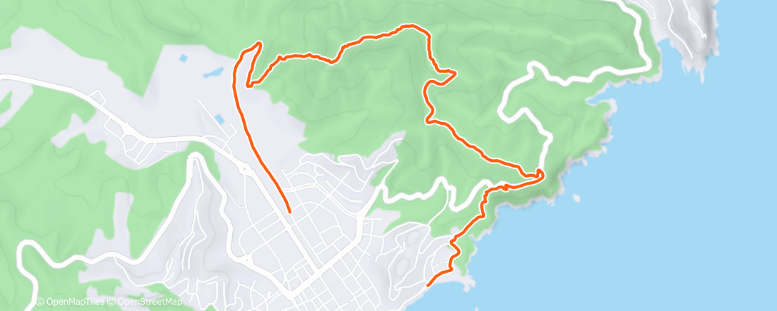 Map of the activity, Afternoon Hike
