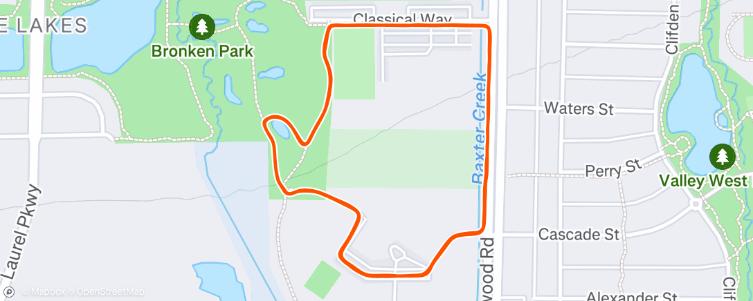 Map of the activity, Lunch Run