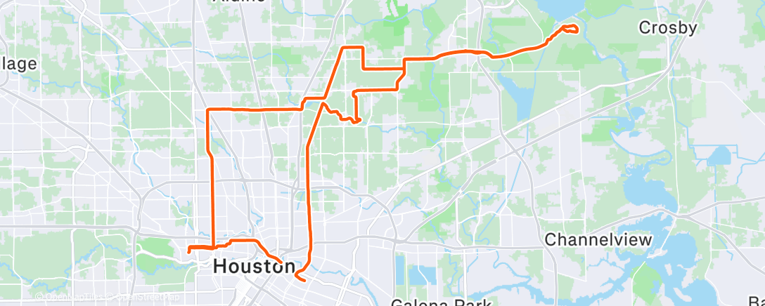 Map of the activity, West End Ride