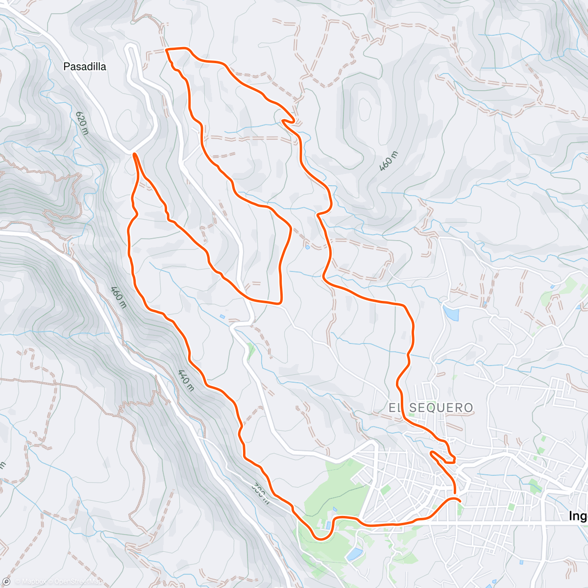 Map of the activity, Chiquero Trail