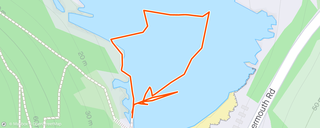 Map of the activity, Hele Bay Swim