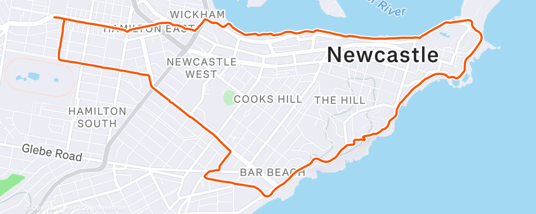 Mappa dell'attività Afternoon Run