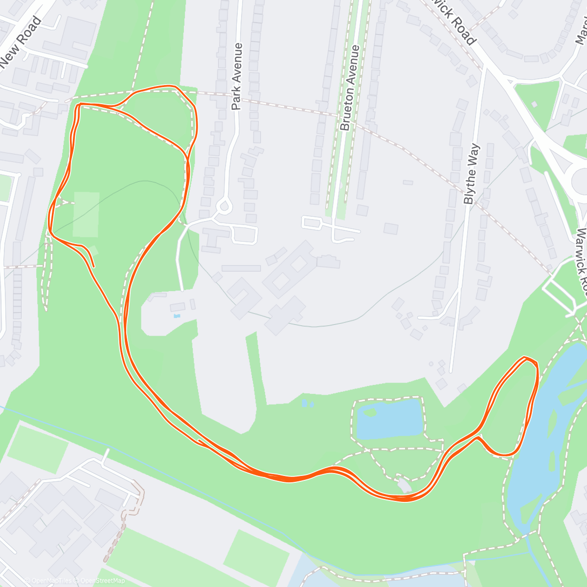 Map of the activity, parkrun