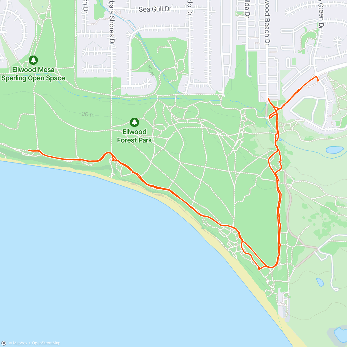 Map of the activity, Santa Barbara Stroll