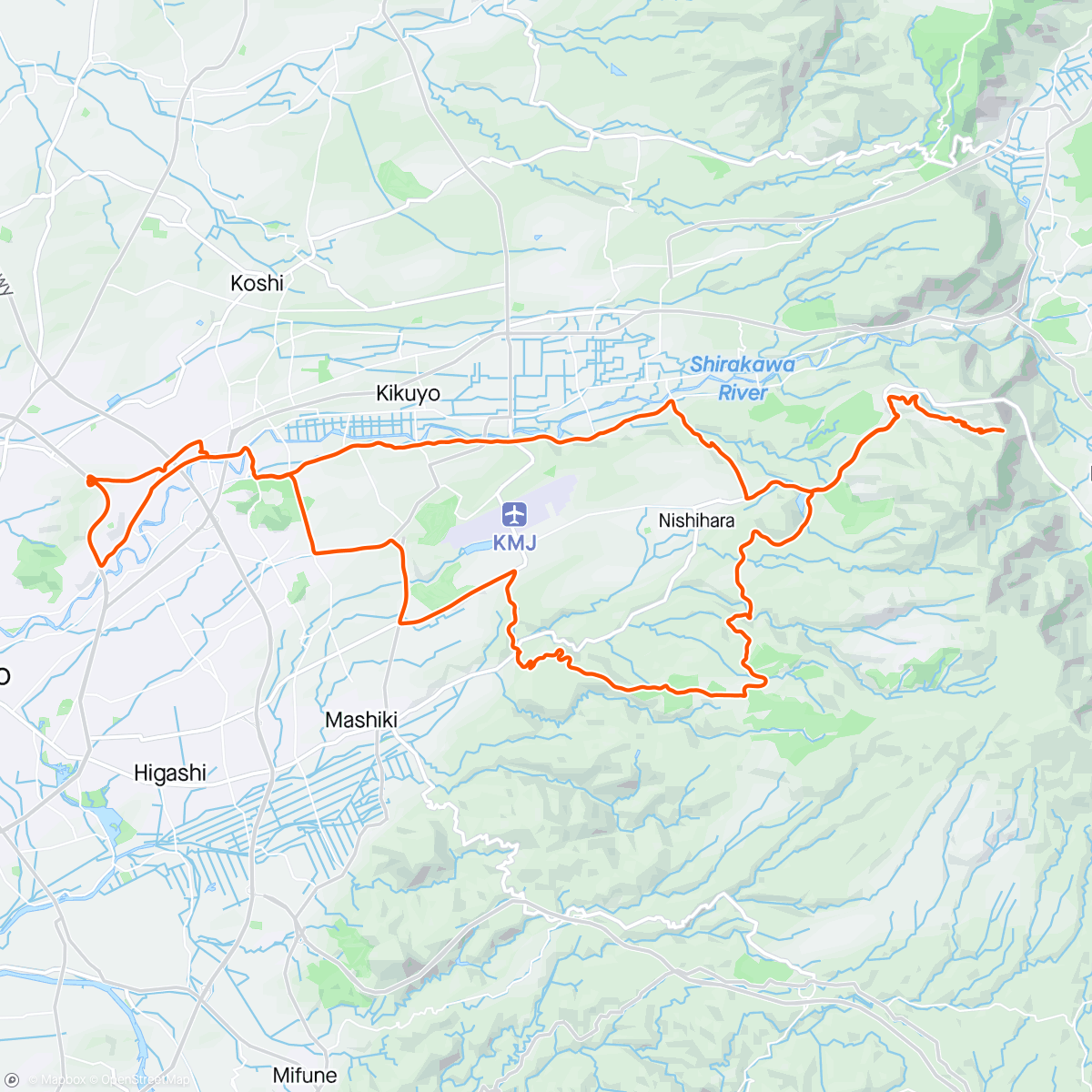 Map of the activity, 朝のライド