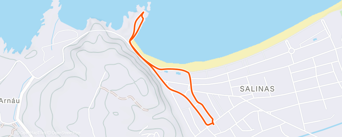 Map of the activity, Carrera a la hora del almuerzo