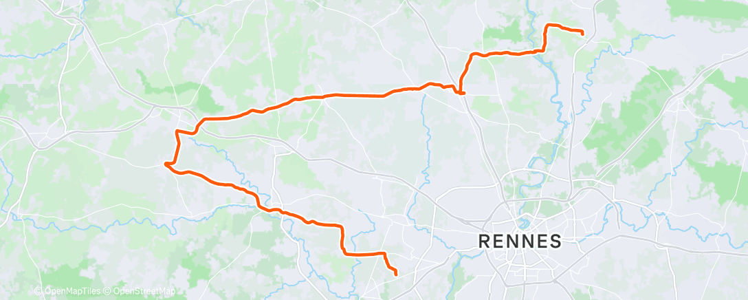 Map of the activity, Afternoon Gravel Ride
