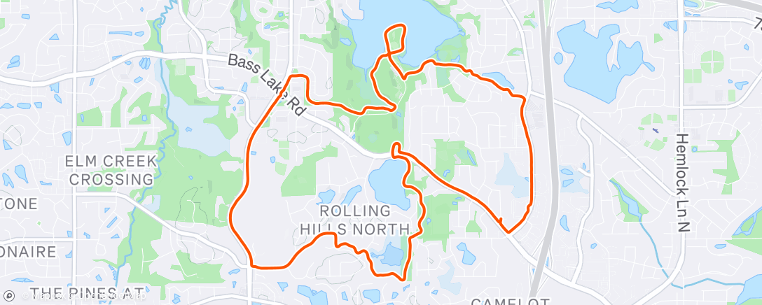 Map of the activity, Evening Ride