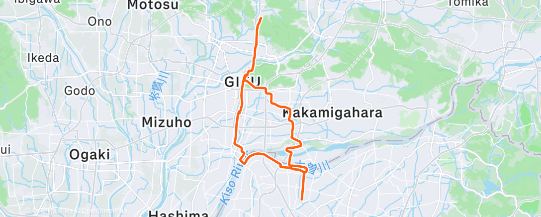 Map of the activity, 牛タンシチューを食べにいくライド