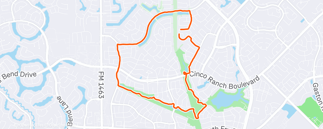 Map of the activity, Morning Run