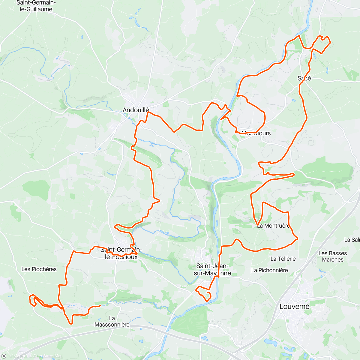 Map of the activity, May Etik Trail 55km