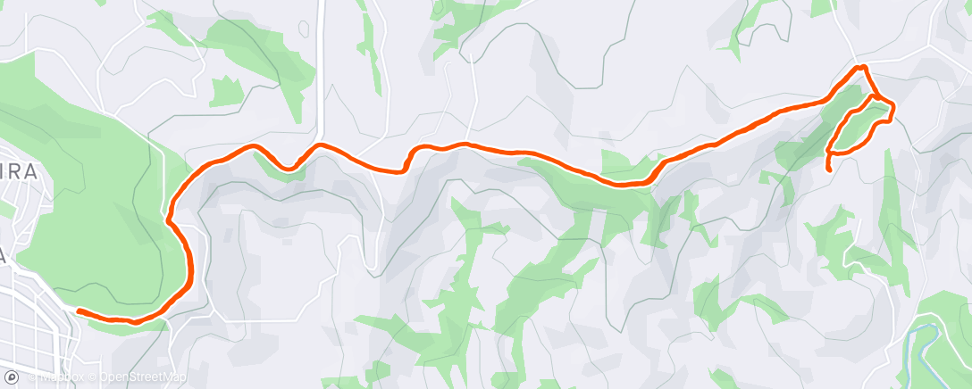 Map of the activity, Caminhada até a Rota da Pedra Preta