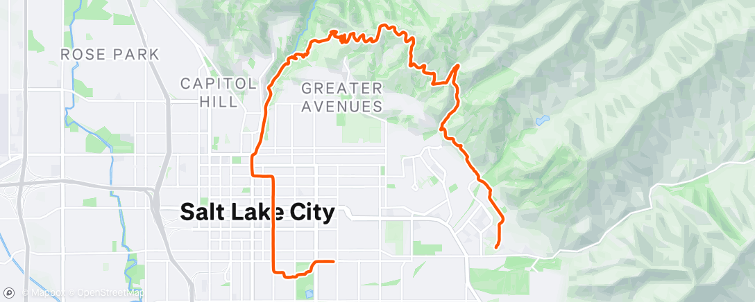Map of the activity, Afternoon Mountain Bike Ride