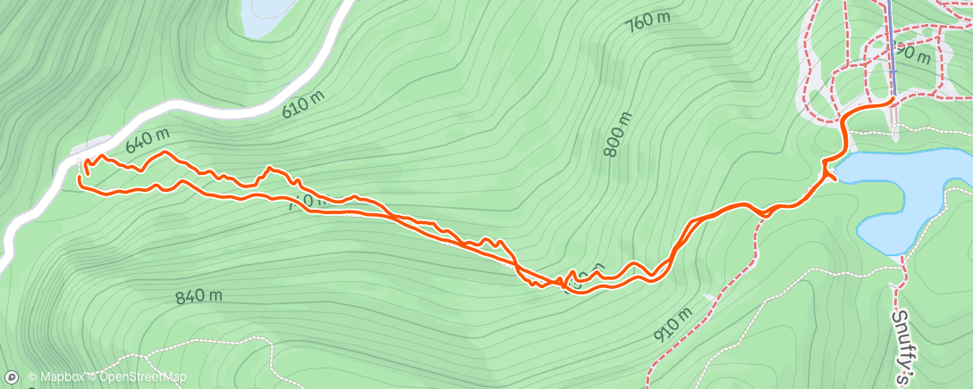 Map of the activity, Afternoon Hike