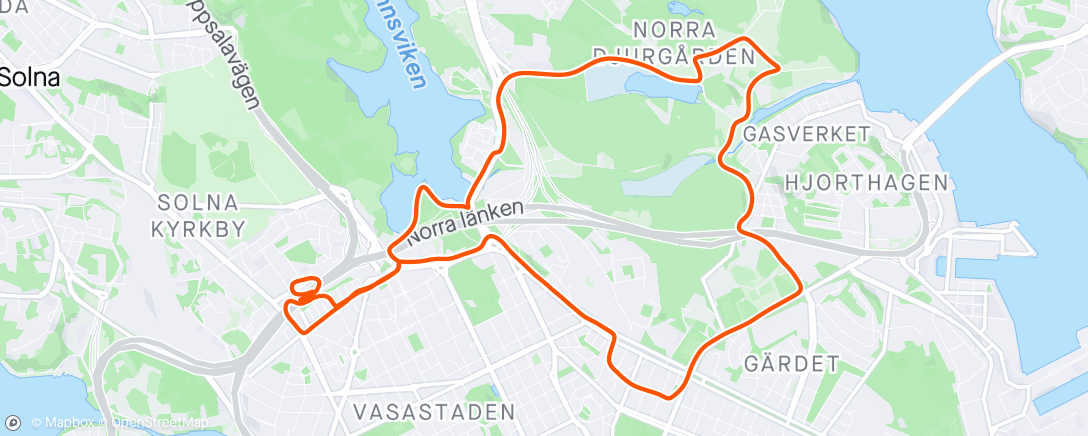 Mappa dell'attività Tröskel- 6 × 1k (0.5k joggvila)