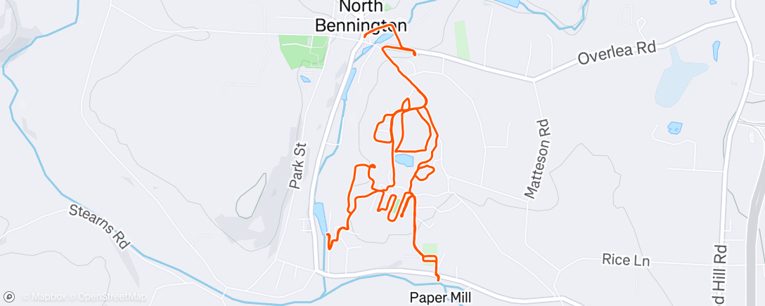 Map of the activity, Afternoon Walk