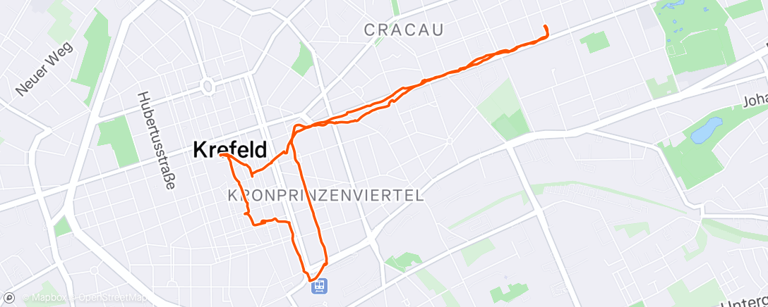 Map of the activity, Lauf am Mittag