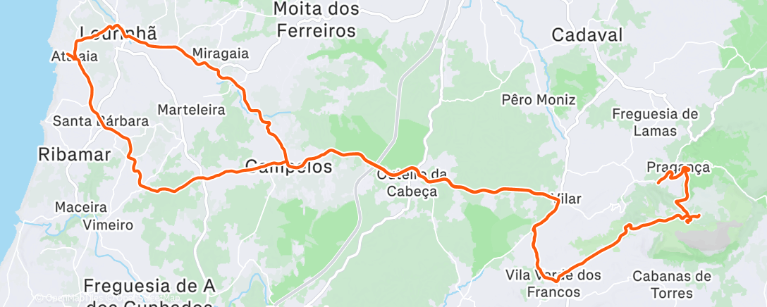 Map of the activity, Morning Ride
