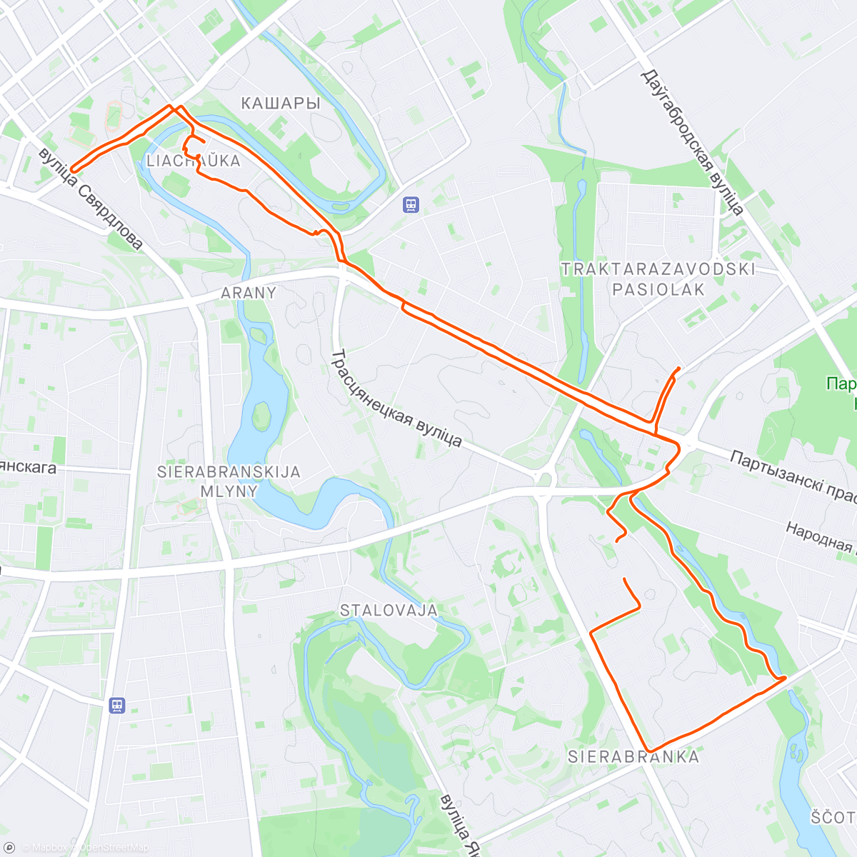 Map of the activity, ♥️🚲♥️