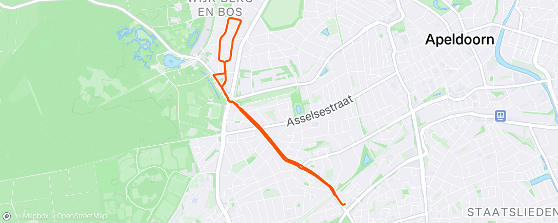 Map of the activity, Ochtendloop