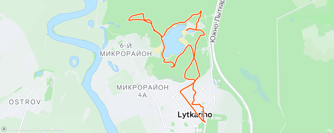 Map of the activity, Lunch E-Mountain Bike Ride