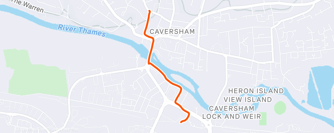 Map of the activity, Morning Run