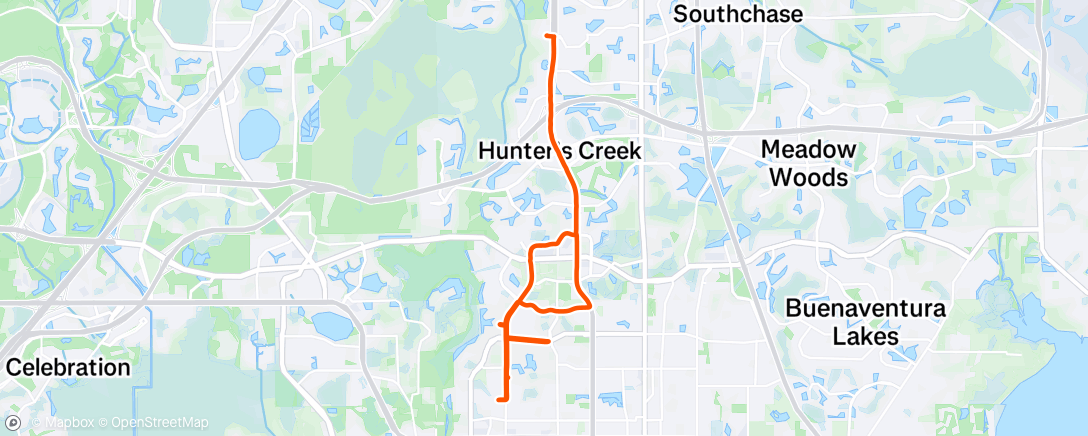 Map of the activity, Evening Ride