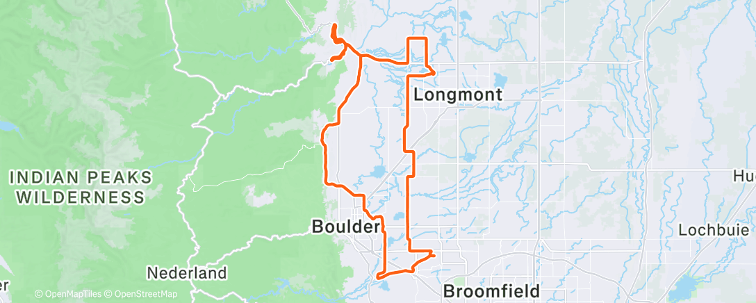 Map of the activity, Lunch Ride