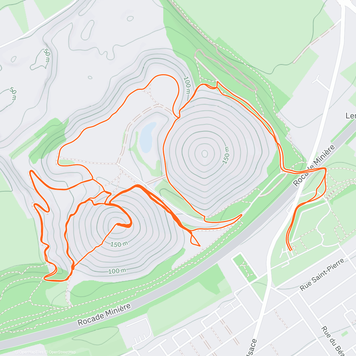 Map of the activity, Trail dans l'après-midi