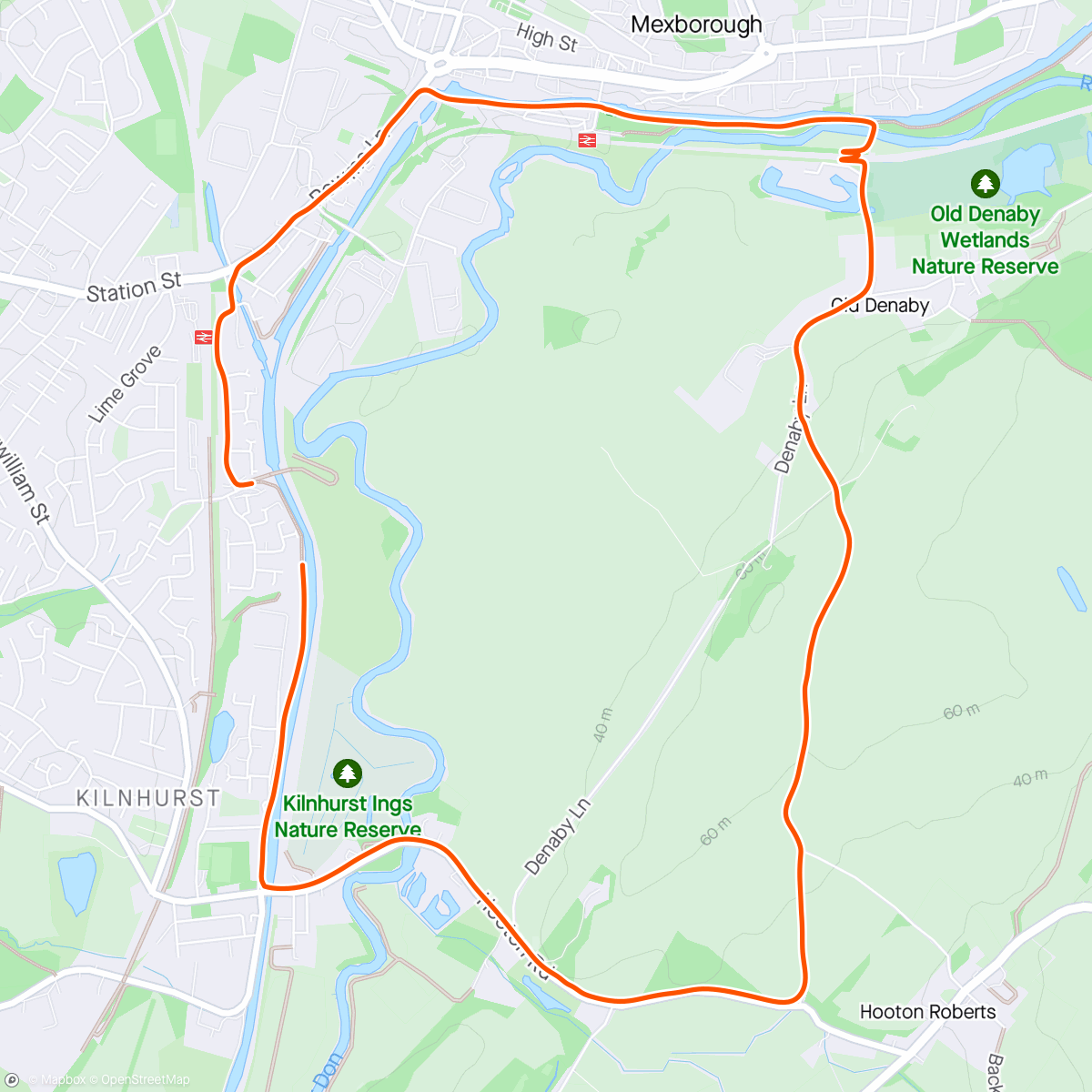 Map of the activity, Monday Runday