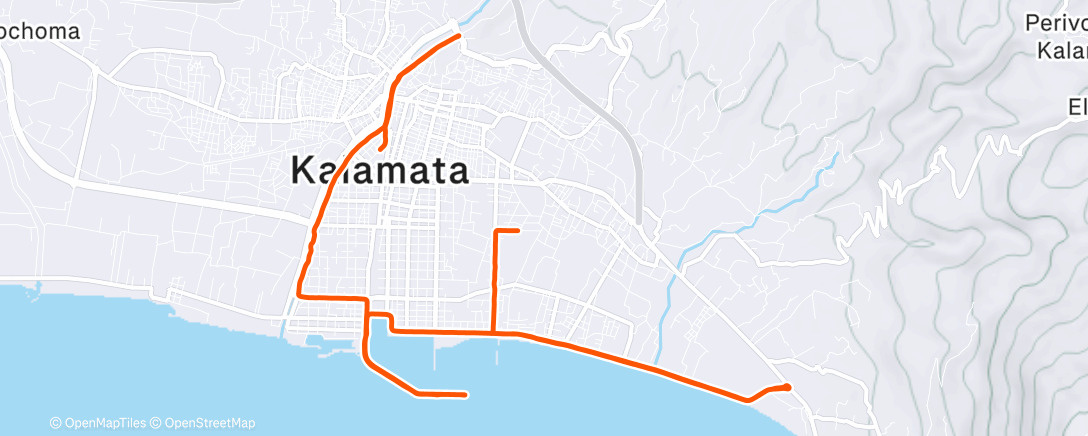 Map of the activity, Morning Run