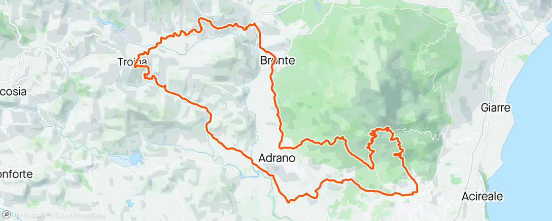 Mapa da atividade, Ciao ciao Etna 👋🏻