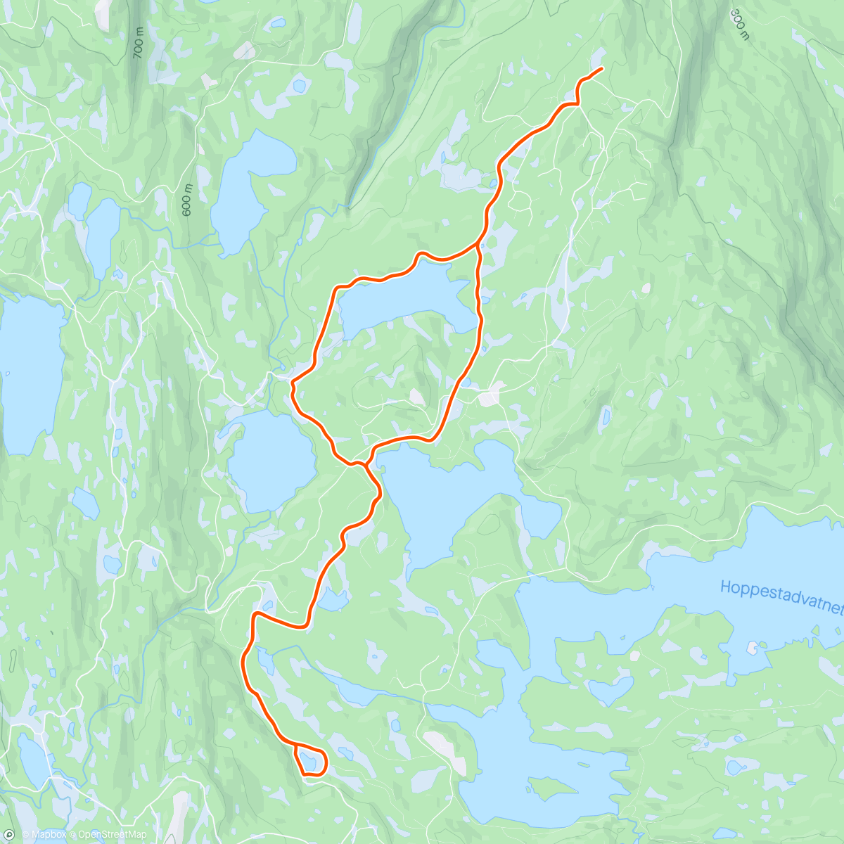 Map of the activity, Ettermiddagstur på Blefjell