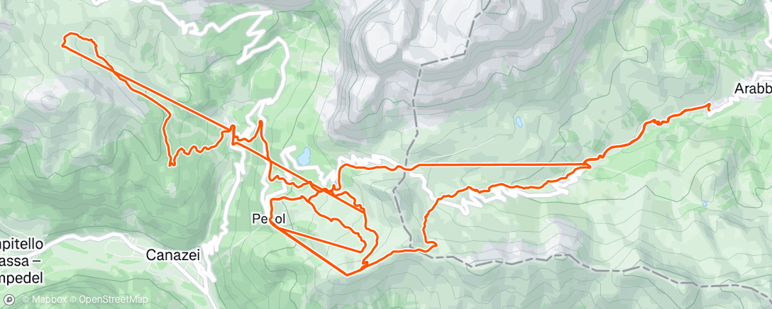 Map of the activity, Dolomiti...day 4