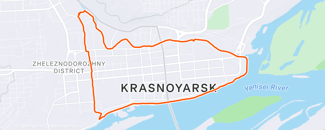 Map of the activity, Утренний забег