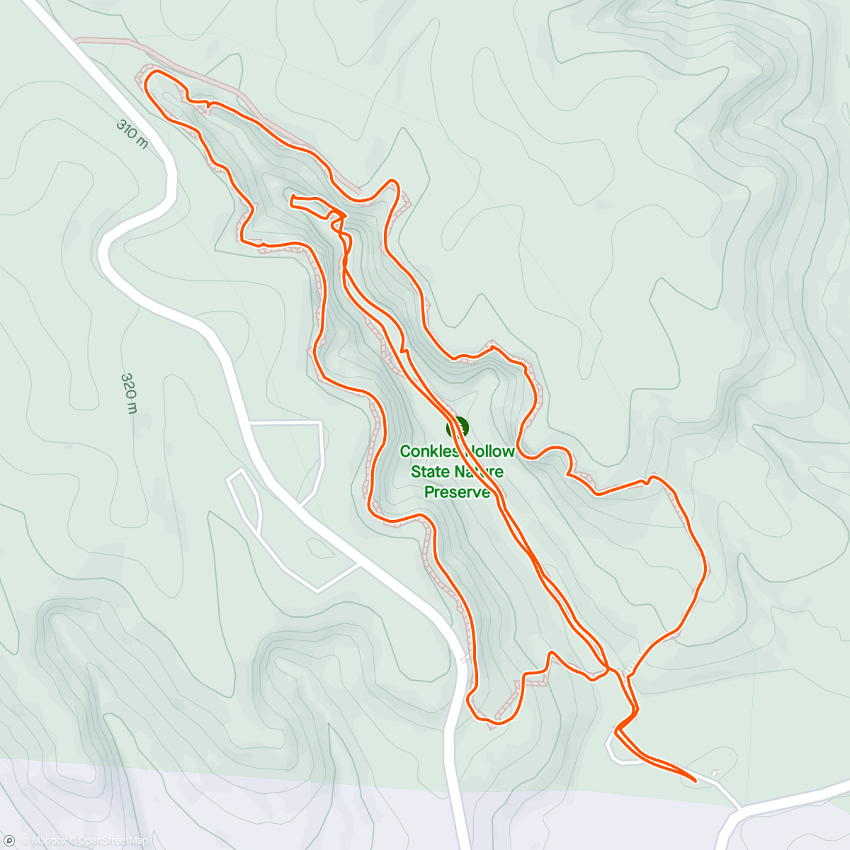 Map of the activity, Conkle’s Hollow